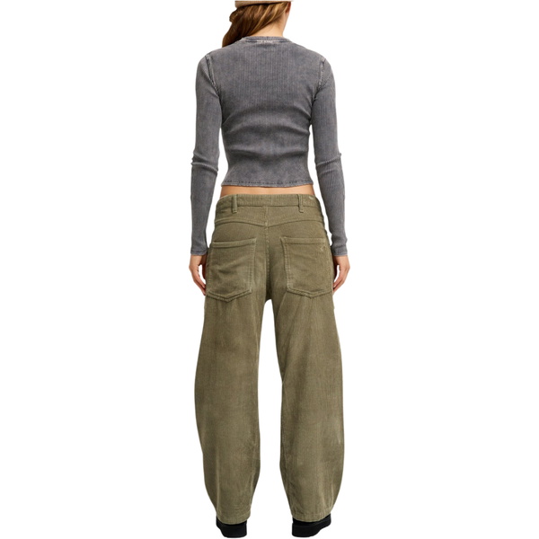 2026 Roxy Womens Sky Is High Cord Pants ERJNP03742 - Oil Green